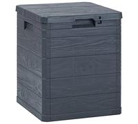vidaXL Outdoor Storage Box, Deck Box with Lid, Patio Cabinet, Storage Chest for Outdoor Cushions Throw Pillows Garden Tools Pool Supplies, Anthracite
