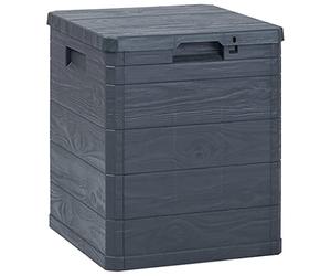 vidaXL Outdoor Storage Box, Deck Box with Lid, Patio Cabinet, Storage Chest for Outdoor Cushions Throw Pillows Garden Tools Pool Supplies, Anthracite