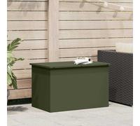 vidaXL Outdoor Storage Box Olive Green 80 x 50.5 x 50 cm Steel