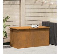 vidaXL Outdoor Storage Box Rusty 100 x 50.5 x 50 cm Steel