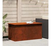 vidaXL Outdoor Storage Box Rusty 100 x 50.5 x 50 cm Steel