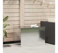 vidaXL Outdoor Storage Box Silver 80 x 50.5 x 50 cm Galvanised steel, Garden and Terrace Storage Solution, Durable Outdoor Cabinet, Weatherproof Industrial Organizer, Rectangular Steel Box