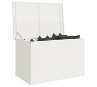 vidaXL Outdoor Storage Box White 80 x 50.5 x 50 cm Steel
