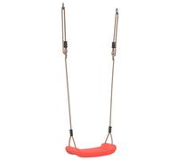** vidaXL Outdoor Swing Seat for Kids - Ergonomically Designed, Non-Slip Ridge Surface, Adjustable Rope Height, Weather-Resistant PE, Red - 37 x 16 x 9 cm - Max Load 50 kg