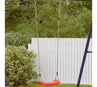 vidaXL Outdoor Swing Seat for Kids Single with Adjustable Rope Red