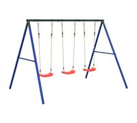 vidaXL Outdoor Swing Set with 3 Swings Garden Play Swing Seat Kids Swing Set