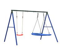vidaXL Outdoor Swing Set with Swing and Nest Swing Play Swing Kids Swing Set