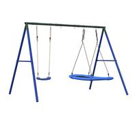 vidaXL Outdoor Swing Set with Swing and Nest Swing Play Swing Kids Swing Set