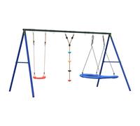 vidaXL Outdoor Swing Set with Swing, Disc Swing, Nest Swing Garden Play Swing