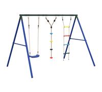 vidaXL Outdoor Swing Set with Swing, Ladder, Disc Swing Garden Play Swing