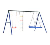 vidaXL Outdoor Swing Set with Swing, Ladder, Nest Swing Garden Play Swing