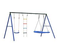 vidaXL Outdoor Swing Set with Swing, Ladder, Nest Swing Garden Play Swing