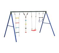vidaXL Outdoor Swing Set with Swing, Trapeze, Ladder, Disc Swing Play Swing