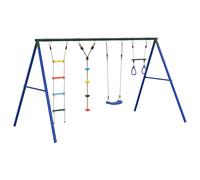 vidaXL Outdoor Swing Set with Swing, Trapeze, Ladder, Disc Swing Play Swing