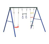 vidaXL Outdoor Swing Set with Swing, Trapeze, Ladder Play Swing Kids Swing Set