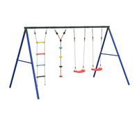 vidaXL Outdoor Swing Set with Swings, Ladder, Disc Swing Garden Play Swing