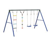 vidaXL Outdoor Swing Set with Swings, Ladder, Disc Swing Garden Play Swing