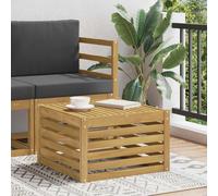 vidaXL Outdoor Table Solid Acacia Wood White 59 x 59 x 37 cm
