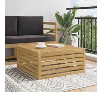vidaXL Outdoor Table Solid Acacia Wood White 79 x 79 x 37 cm