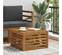 VidaXL Outdoor Table Solid Wood Natural 59 X 59 X 37 Cm