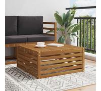 VidaXL Outdoor Table Solid Wood Natural 79 X 79 X 37 Cm