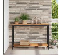 vidaXL Outdoor Table with Storage Natural and Black 110 x 35 x 75 cm