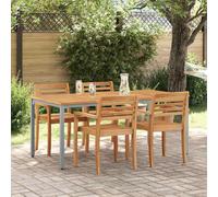 Garden dining table solid acacia wood natural&grey 180x90x75 cm matte finish UV