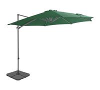 vidaXL Outdoor Umbrella with Portable Base Green 02 UK HOT