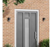 vidaXL Outdoor Wall Light 2 pcs Black 12 x 7 x 15 cm Stainless Steel