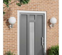 vidaXL Outdoor Wall Light 2 pcs Silver 28 x 25 x 38 cm