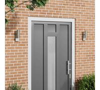 vidaXL Outdoor Wall Light 2 pcs Silver 7 x 10 x 22 cm