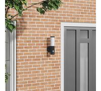vidaXL Outdoor Wall Light with Black Stainless Steel IP44 Sensor