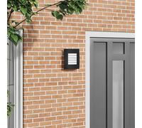 vidaXL Outdoor Wall Light Black 23.5 x 10.5 x 26 cm Stainless steel