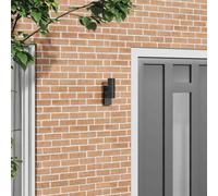 vidaXL Outdoor Wall Light Black 7 x 10 x 22 cm