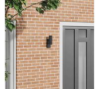 vidaXL Outdoor Wall Light Black 7 x 10 x 22 cm Stainless steel