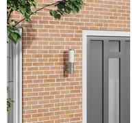 vidaXL Outdoor Wall Light with Sensor Silver Stainless Steel IP44