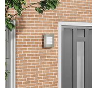 vidaXL Outdoor Wall Light Silver 23.5 x 10.5 x 26 cm Stainless steel