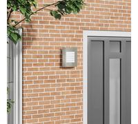 vidaXL Outdoor Wall Light Silver 23.5 x 9 x 26 cm