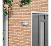 vidaXL Outdoor Wall Light Silver 32 x 10 x 10 cm