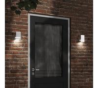 vidaXL Outdoor Wall Light Silver Stainless Steel