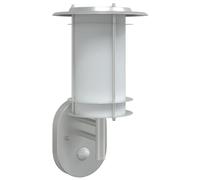 vidaXL Outdoor Wall Light with Sensor Silver Stainless Steel