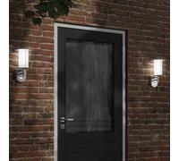 vidaXL Outdoor Wall Light with Sensor Silver Stainless Steel