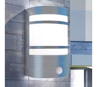 vidaXL Outdoor Wall Light with Sensor Stainless Steel Garden Patio Floodlight