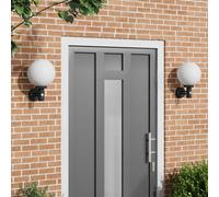 vidaXL Outdoor Wall Lights 2 pcs Black 28 x 25 x 38 cm Stainless steel