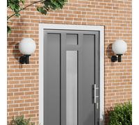 vidaXL Outdoor Wall Lights 2 pcs Black 28 x 25 x 38 cm Stainless steel