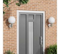 vidaXL Outdoor Wall Lights 2 pcs Silver 28 x 25 x 38 cm