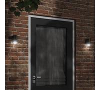 (2 pcs) vidaXL Outdoor Wall Lights Porch Wall Lamp 2 pcs Black Die-cast Aluminium