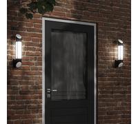 Outdoor Wall Light Set, Black Stainless Steel, 10.5x14x48cm, Weatherproof, 2pcs [EEK: A+++]