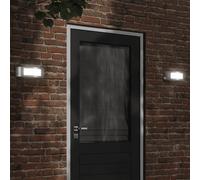 vidaXL Outdoor Wall Lights 2pcs Silver Stainless Steel