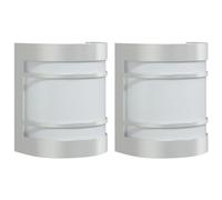 vidaXL Outdoor Wall Lights 2pcs Silver Stainless Steel